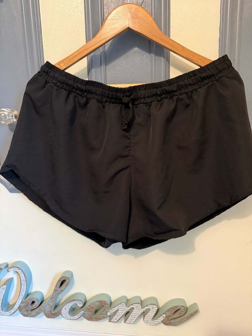 Southern Couture Black Athletic Running Shorts with Built-In Liner